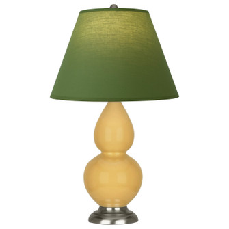 Small Double Gourd One Light Accent Lamp in Sunset Yellow Glazed Ceramic w/Antique Silver (165|SU12G)
