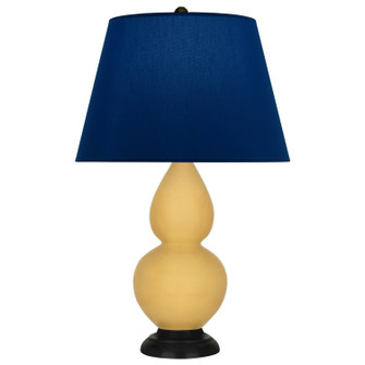 Small Double Gourd One Light Accent Lamp in Sunset Yellow Glazed Ceramic w/Deep Patina Bronze (165|SU11N)