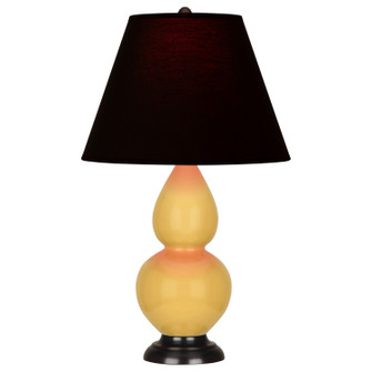 Small Double Gourd One Light Accent Lamp in Sunset Yellow Glazed Ceramic w/Deep Patina Bronze (165|SU11K)