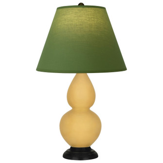 Small Double Gourd One Light Accent Lamp in Sunset Yellow Glazed Ceramic w/Deep Patina Bronze (165|SU11G)
