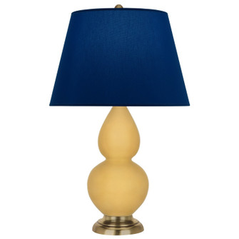 Small Double Gourd One Light Accent Lamp in Sunset Yellow Glazed Ceramic w/Antique Natural Brass (165|SU10N)