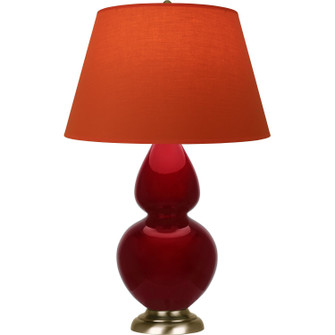 Double Gourd One Light Table Lamp in Sangria Glazed Ceramic w/Antique Natural Brass (165|SA20T)