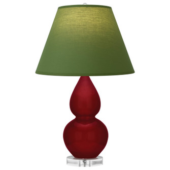 Small Double Gourd One Light Accent Lamp in Sangria Glazed Ceramic w/Lucite (165|SA13G)