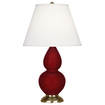 Small Double Gourd One Light Accent Lamp in Sangria Glazed Ceramic w/Antique Natural Brass (165|SA10X)