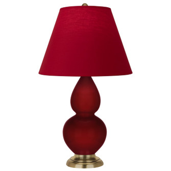 Small Double Gourd One Light Accent Lamp in Sangria Glazed Ceramic w/Antique Natural Brass (165|SA10R)