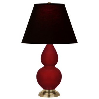 Small Double Gourd One Light Accent Lamp in Sangria Glazed Ceramic w/Antique Natural Brass (165|SA10K)
