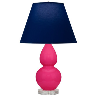 Small Double Gourd One Light Accent Lamp in Razzle Rose Glazed Ceramic w/Lucite (165|RZ13N)