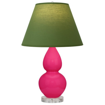 Small Double Gourd One Light Accent Lamp in Razzle Rose Glazed Ceramic w/Lucite (165|RZ13G)