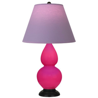 Small Double Gourd One Light Accent Lamp in Razzle Rose Glazed Ceramic w/Deep Patina Bronze (165|RZ11L)