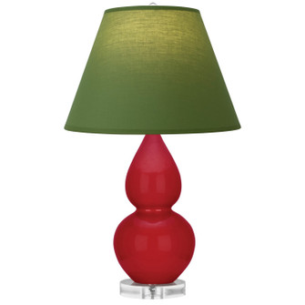 Small Double Gourd One Light Accent Lamp in Ruby Red Glazed Ceramic w/Lucite (165|RR13G)