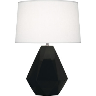 Delta One Light Table Lamp in Obsidian Glazed Ceramic w/Polished Nickel (165|OS930)