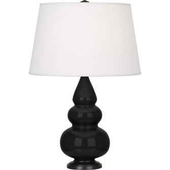 Small Triple Gourd One Light Accent Lamp in Obsidian Glazed Ceramic w/Deep Patina Bronze (165|OS31X)