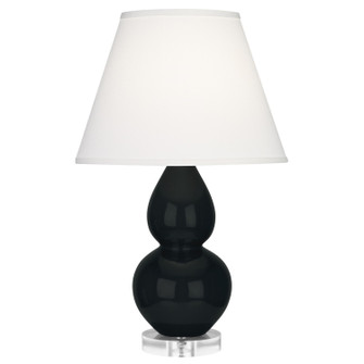Small Double Gourd One Light Accent Lamp in Obsidian Glazed Ceramic w/Lucite (165|OS13X)