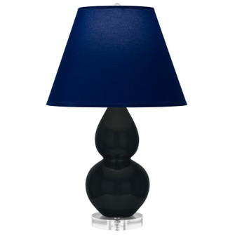 Small Double Gourd One Light Accent Lamp in Obsidian Glazed Ceramic w/Lucite (165|OS13N)