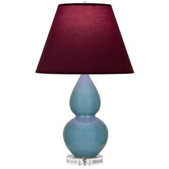 Small Double Gourd One Light Accent Lamp in Steel Blue Glazed Ceramic w/Lucite (165|OB13P)