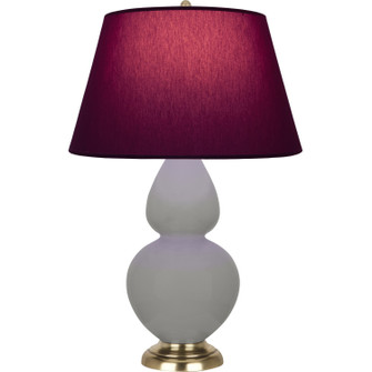 Double Gourd One Light Table Lamp in Matte Smokey Taupe Glazed Ceramic w/Antique Natural Brass (165|MST55P)