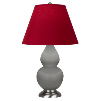 Small Double Gourd One Light Accent Lamp in Matte Smokey Taupe Glazed Ceramic w/Antique Silver (165|MST52R)
