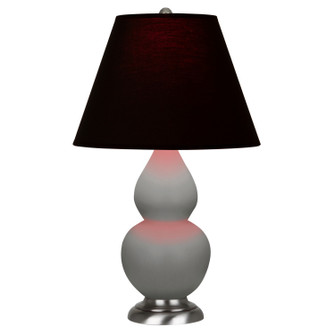 Small Double Gourd One Light Accent Lamp in Matte Smokey Taupe Glazed Ceramic w/Antique Silver (165|MST52K)