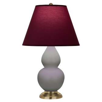 Small Double Gourd One Light Accent Lamp in Matte Smokey Taupe Glazed Ceramic w/Antique Natural Brass (165|MST50P)