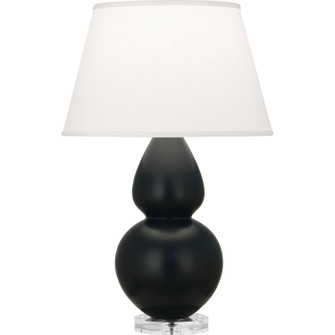 Double Gourd One Light Table Lamp in Matte Obsidian Glazed Ceramic w/Lucite (165|MOS62)