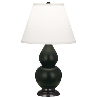 Small Double Gourd One Light Accent Lamp in Matte Obsidian Glazed Ceramic w/Deep Patina Bronze (165|MOS51)
