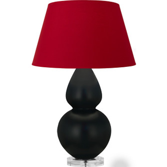 Double Gourd One Light Table Lamp in Matte Obsidian Glazed Ceramic w/Lucite (165|MOS23R)
