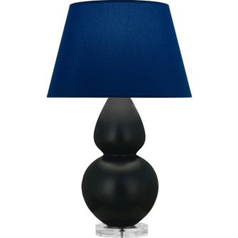 Double Gourd One Light Table Lamp in Matte Obsidian Glazed Ceramic w/Lucite (165|MOS23N)