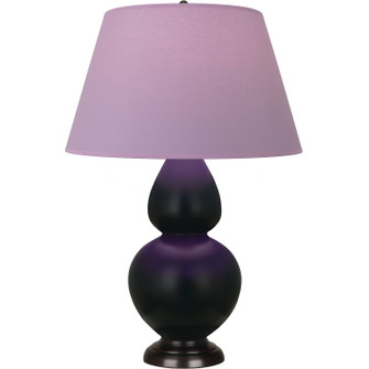 Double Gourd One Light Table Lamp in Matte Obsidian Glazed Ceramic w/Deep Patina Bronze (165|MOS21L)