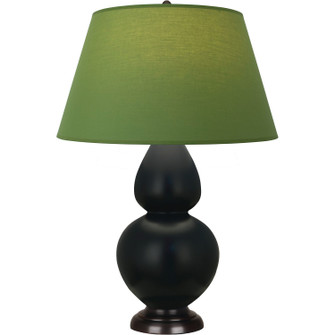 Double Gourd One Light Table Lamp in Matte Obsidian Glazed Ceramic w/Deep Patina Bronze (165|MOS21G)