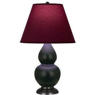 Small Double Gourd One Light Accent Lamp in Matte Obsidian Glazed Ceramic w/Deep Patina Bronze (165|MOS11P)