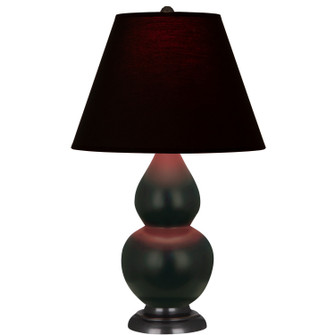 Small Double Gourd One Light Accent Lamp in Matte Obsidian Glazed Ceramic w/Deep Patina Bronze (165|MOS11K)