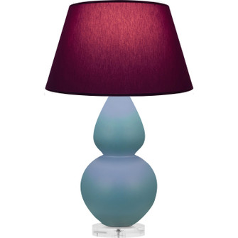 Double Gourd One Light Table Lamp in Matte Steel Blue Glazed Ceramic w/Lucite (165|MOB62P)