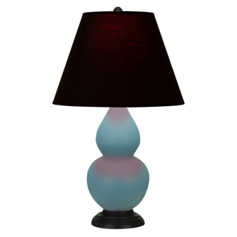 Small Double Gourd One Light Accent Lamp in Matte Steel Blue Glazed Ceramic w/Deep Patina Bronze (165|MOB51K)
