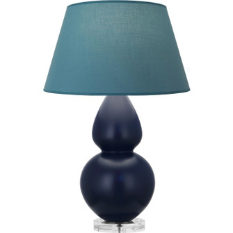 Double Gourd One Light Table Lamp in Matte Midnight Blue Glazed Ceramic w/Lucite (165|MMB62B)