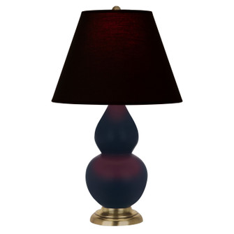 Small Double Gourd One Light Accent Lamp in Matte Midnight Blue Glazed Ceramic w/Antique Natural Brass (165|MMB50K)