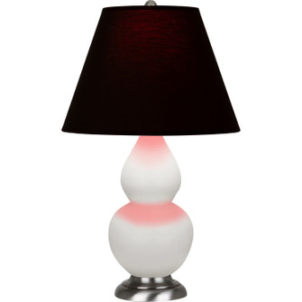 Small Double Gourd One Light Accent Lamp in Matte Lily Glazed Ceramic w/Antique Silver (165|MLY52K)