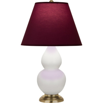 Small Double Gourd One Light Accent Lamp in Matte Lily Glazed Ceramic w/Antique Natural Brass (165|MLY50P)