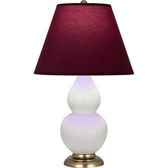 Small Double Gourd One Light Accent Lamp in Matte Daisy Glazed Ceramic w/Antique Natural Brass (165|MDY10P)