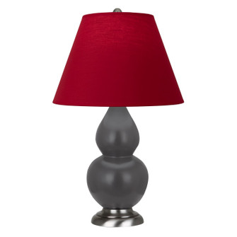 Small Double Gourd One Light Accent Lamp in Matte Ash Glazed Ceramic w/Antique Silver (165|MCR52R)