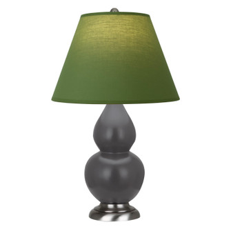 Small Double Gourd One Light Accent Lamp in Matte Ash Glazed Ceramic w/Antique Silver (165|MCR52G)