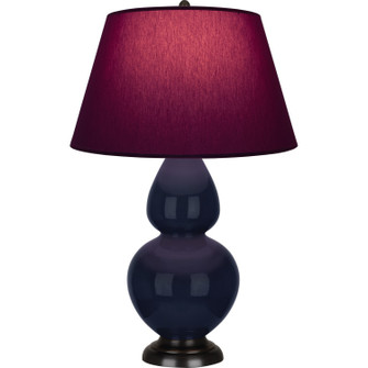 Double Gourd One Light Table Lamp in Midnight Blue Glazed Ceramic w/Deep Patina Bronze (165|MB21P)