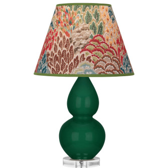 Small Double Gourd One Light Accent Lamp in Jungle Glazed Ceramic w/Lucite (165|JU13F)
