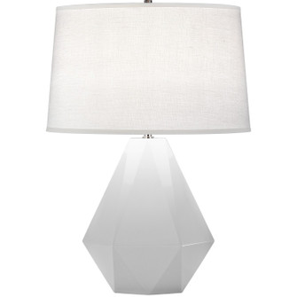 Delta One Light Table Lamp in Daisy Glazed Ceramic w/Polished Nickel (165|DY930)