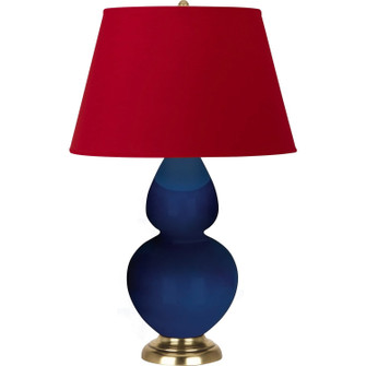 Double Gourd One Light Table Lamp in Cobalt Glazed Ceramic w/Antique Natural Brass (165|CT20R)