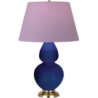 Double Gourd One Light Table Lamp in Cobalt Glazed Ceramic w/Antique Natural Brass (165|CT20L)