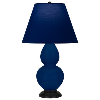 Small Double Gourd One Light Accent Lamp in Cobalt Glazed Ceramic w/Deep Patina Bronze (165|CT11N)