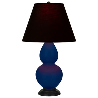 Small Double Gourd One Light Accent Lamp in Cobalt Glazed Ceramic w/Deep Patina Bronze (165|CT11K)
