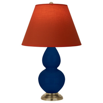 Small Double Gourd One Light Accent Lamp in Cobalt Glazed Ceramic w/Antique Natural Brass (165|CT10T)