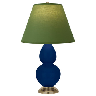 Small Double Gourd One Light Accent Lamp in Cobalt Glazed Ceramic w/Antique Natural Brass (165|CT10G)