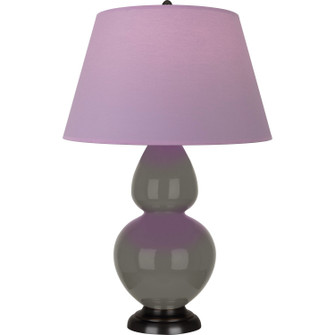 Double Gourd One Light Table Lamp in Ash Glazed Ceramic w/Deep Patina Bronze (165|CR21L)